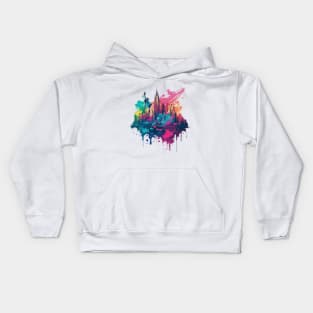 abstract new york skyline Kids Hoodie